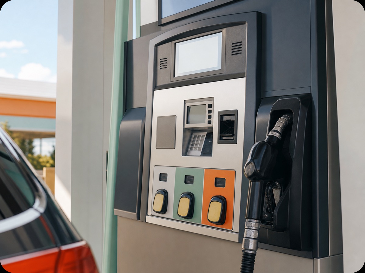Illustrative gas pump photo sent to Lucy