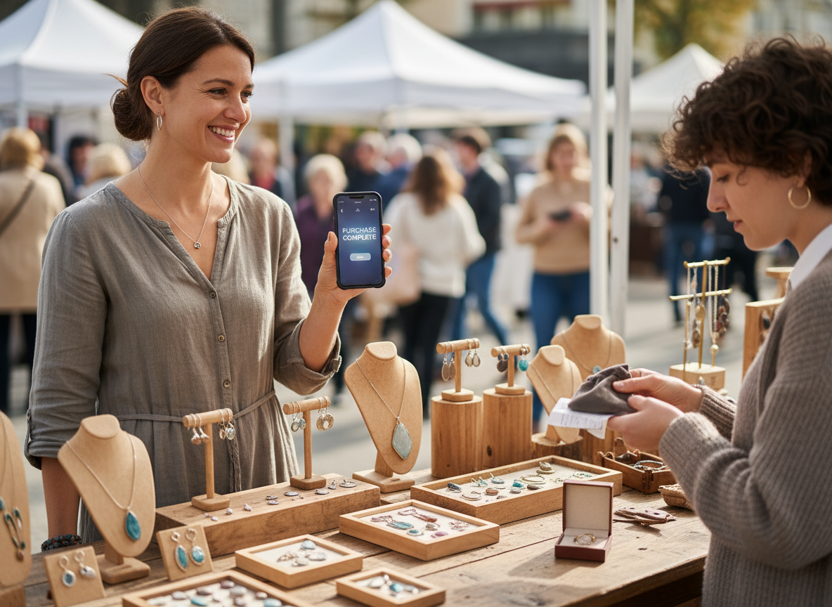 Making purchase at market
